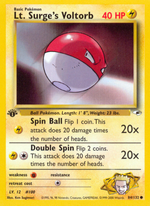 Lt. Surge's Voltorb (84/132) - Gym Heroes (1st Edition)