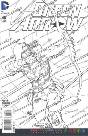 Green Arrow #48 (Adult Coloring Book Variant Cover)