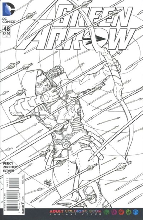 Green Arrow #48 (Adult Coloring Book Variant Cover)