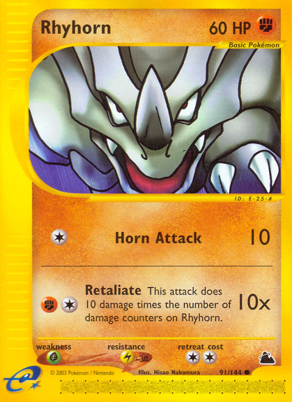 Rhyhorn (91/144) - Skyridge Pokémon Card