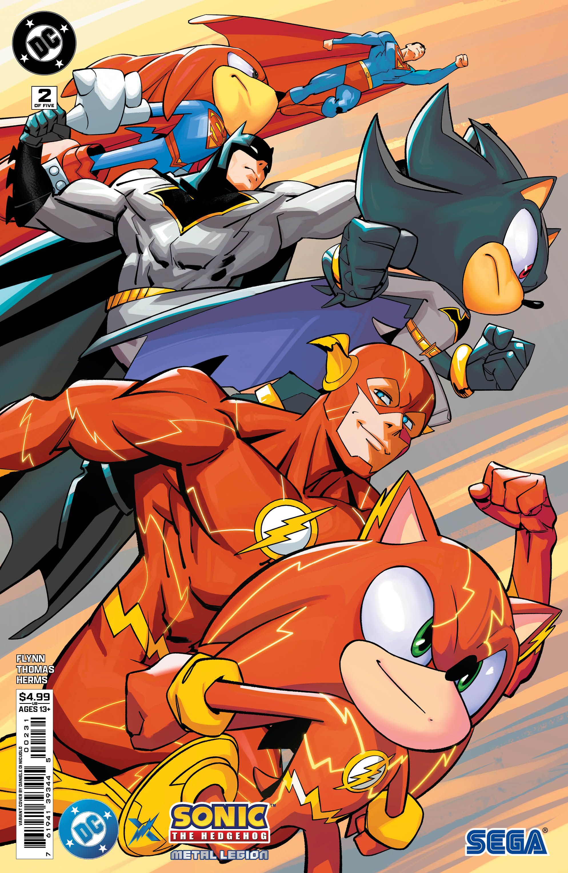 DC X Sonic The Hedgehog The Metal Legion #2 (Cvr C Daniele Di Nicuolo Card Stock Variant) Comic