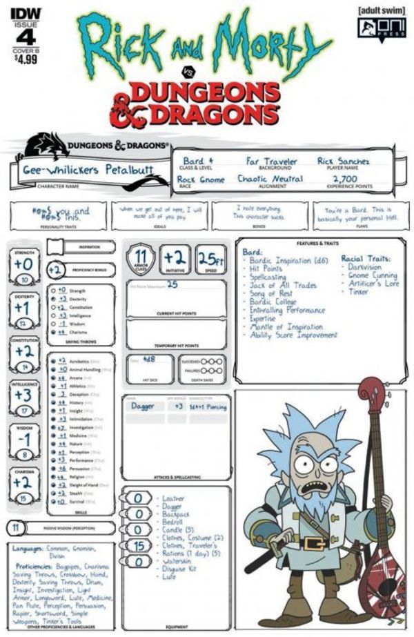 Rick and Morty Vs. Dungeons and Dragons #4 (Cover B Little)
