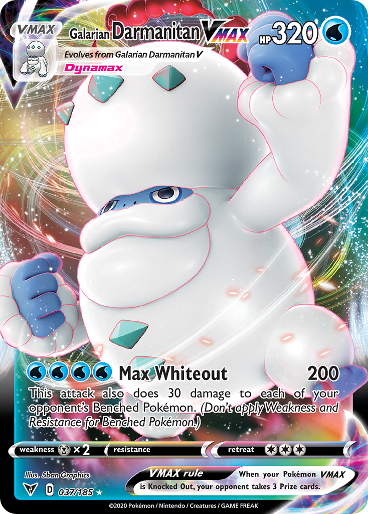 Galarian Darmanitan VMAX (37/185) - Vivid Voltage Pokémon Card