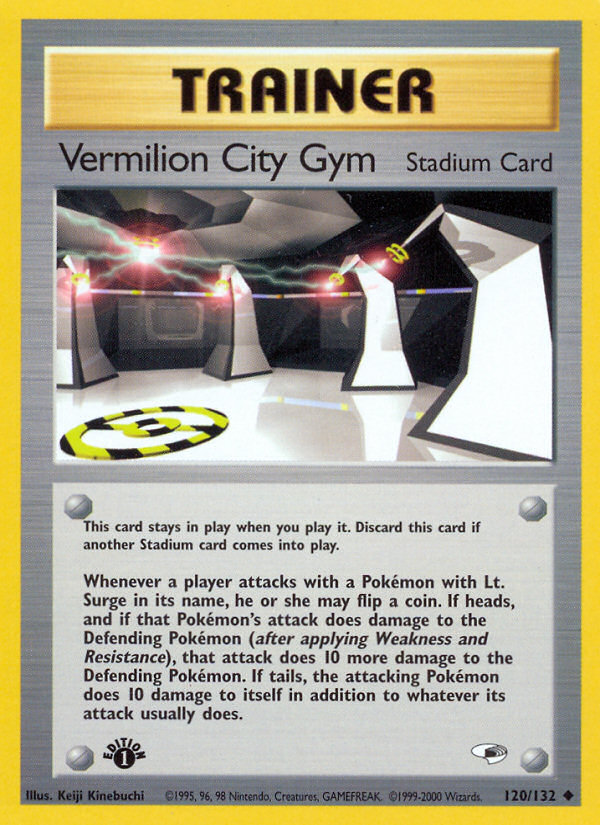 Vermilion City Gym (Trainer: Stadium) (120/132) - Gym Heroes (1st Edition) Pokémon Card