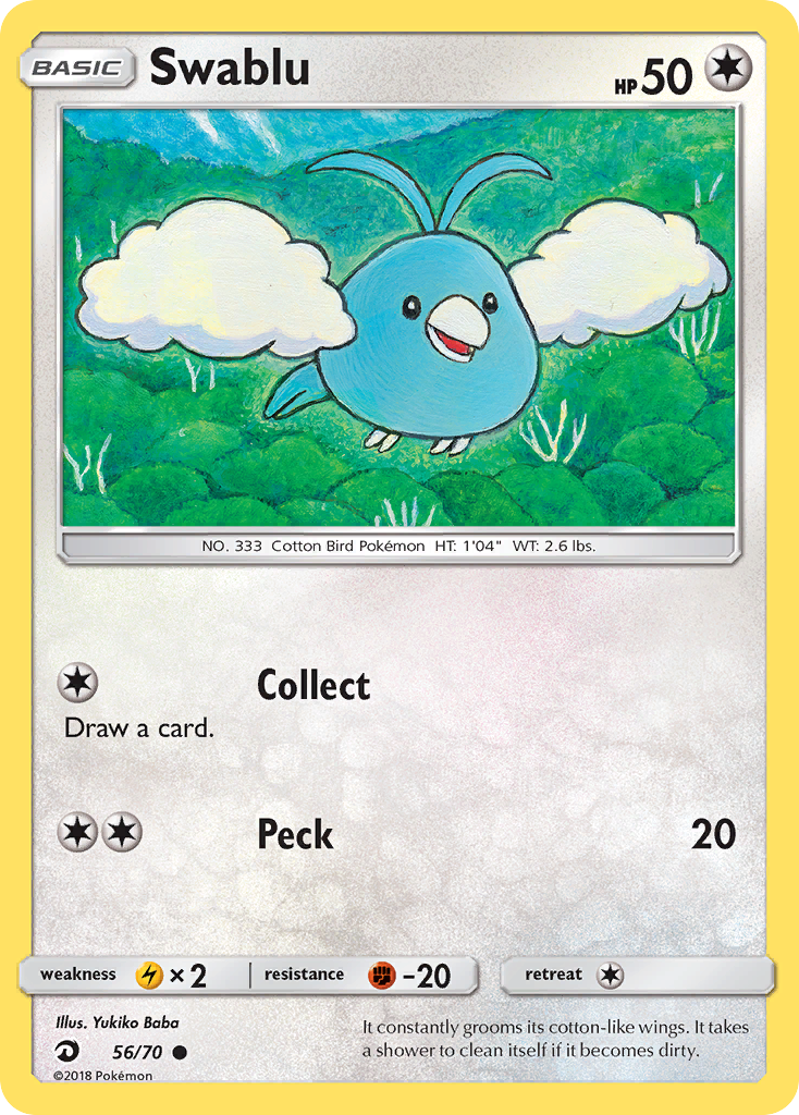 Swablu (56/70) - Dragon Majesty Pokémon Card