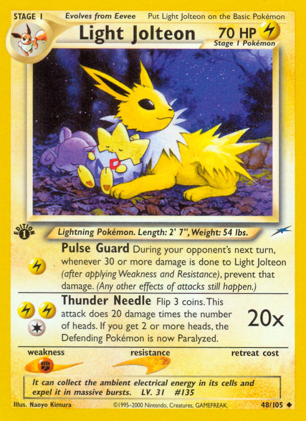 Light Jolteon (48/105) - Neo Destiny Pokémon Card