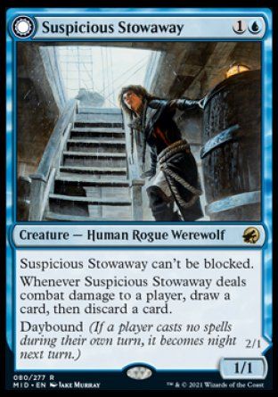 Suspicious Stowaway (Innistrad: Midnight Hunt) Trading Card