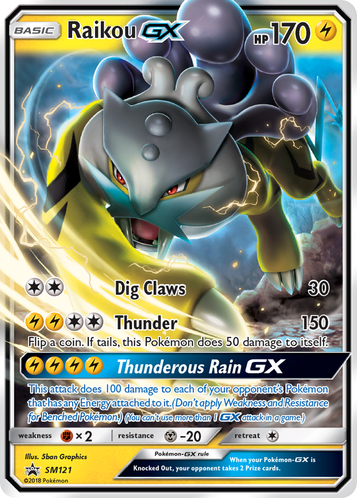 Raikou GX (SM121) - SM Black Star Promos Pokémon Card