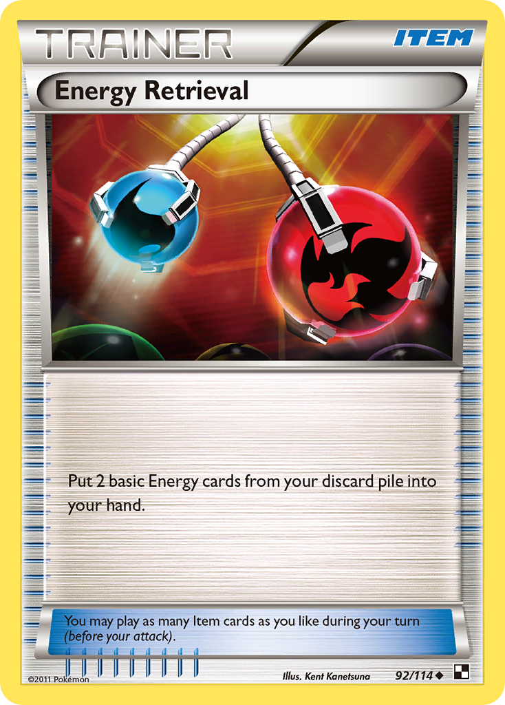 Energy Retrieval (Trainer: Item) (92/114) - Black & White Pokémon Card