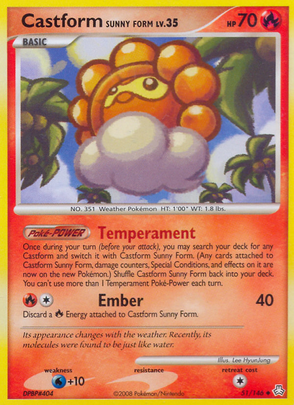 Castform Sunny Form (51/146) - Legends Awakened Pokémon Card