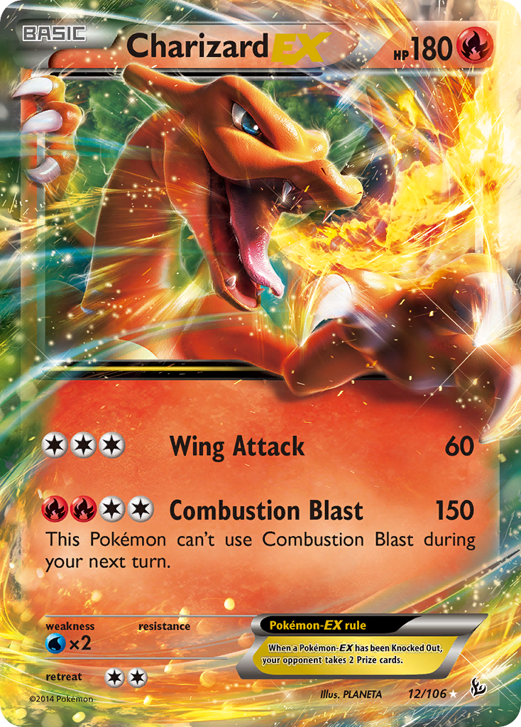 Charizard EX (12/106) - Flashfire Pokémon Card