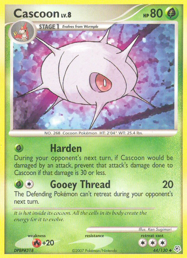 Cascoon (44/130) - Diamond & Pearl Pokémon Card