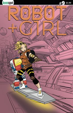 Robot + Girl #9 (Cvr B Mike White Surfs Up Variant)