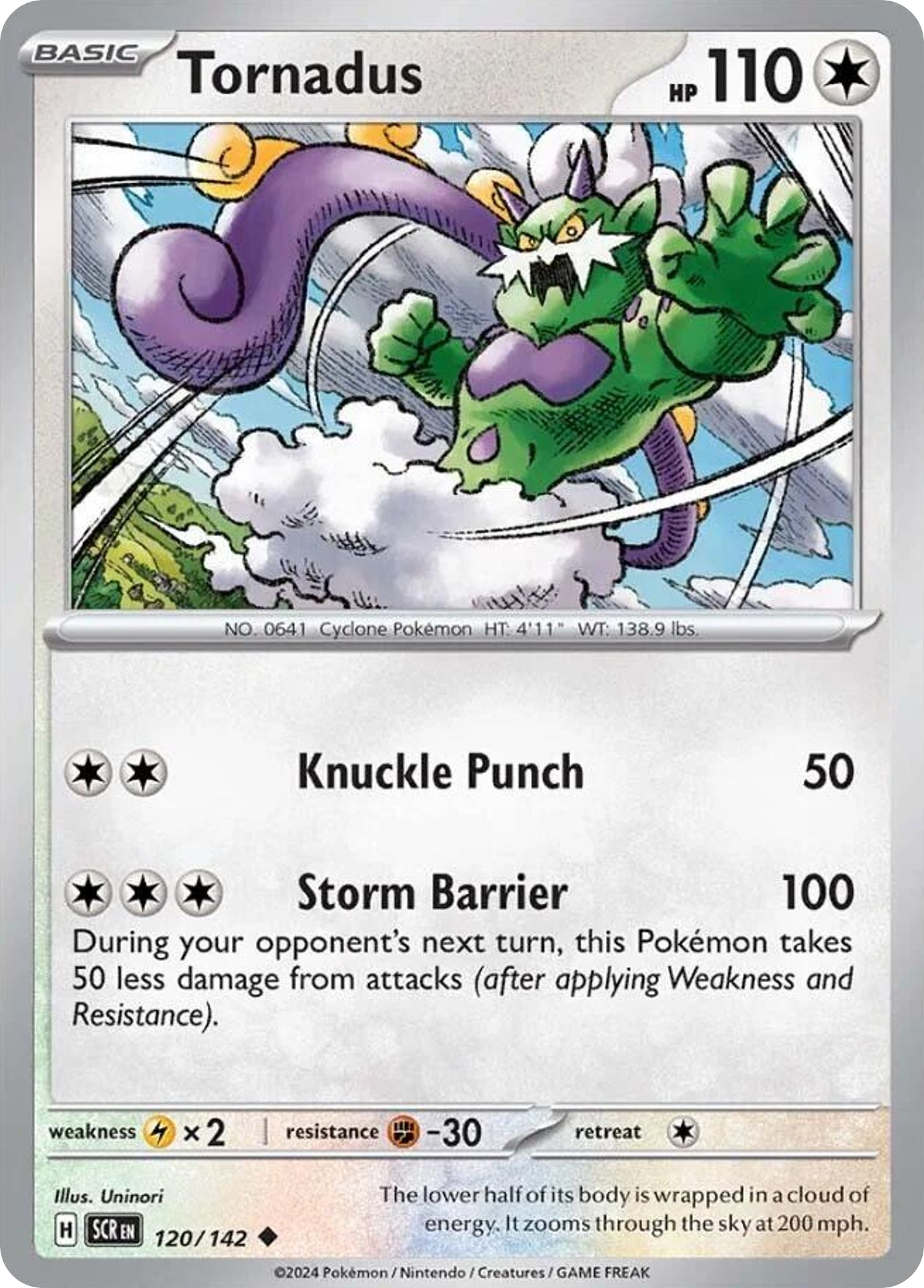 Tornadus (120/142) - Stellar Crown Pokémon Card