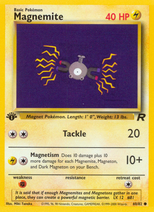 Magnemite (60/82) - Team Rocket (1st Edition) Pokémon Card