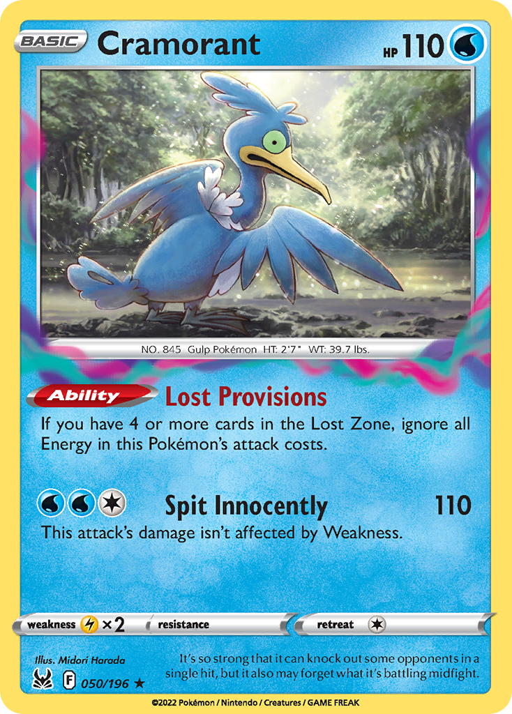 Cramorant (50/196) - Lost Origin Pokémon Card