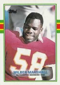 Wilber Marshall 1989 Topps #256 Sports Card
