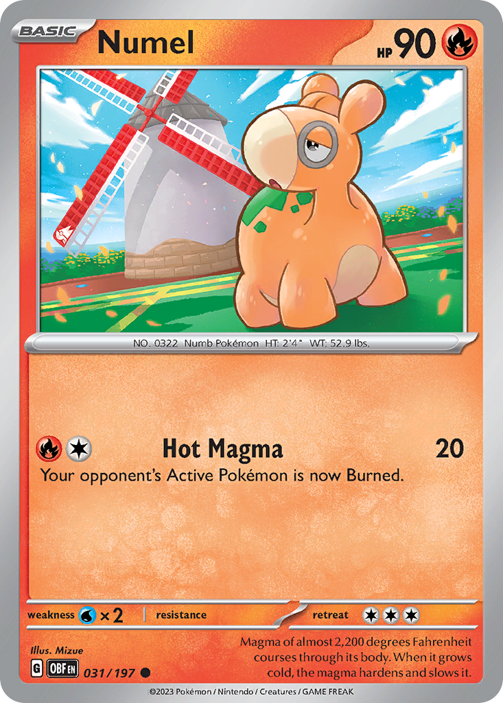 Numel (31/197) - Obsidian Flames Pokémon Card