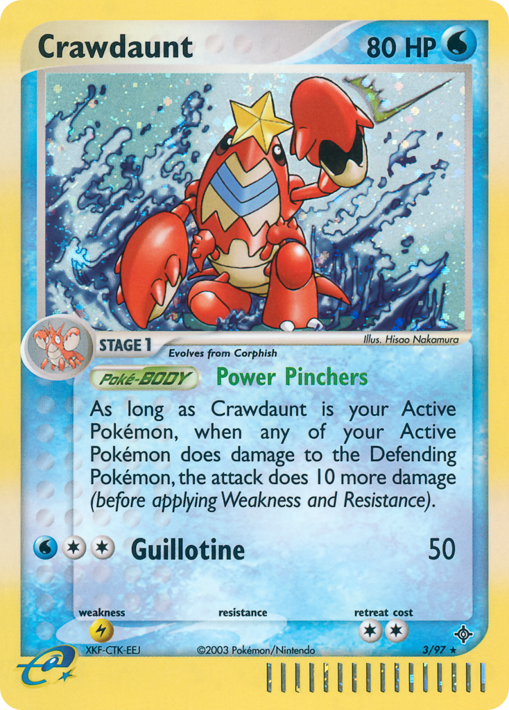 Crawdaunt (3/97) - Dragon Pokémon Card