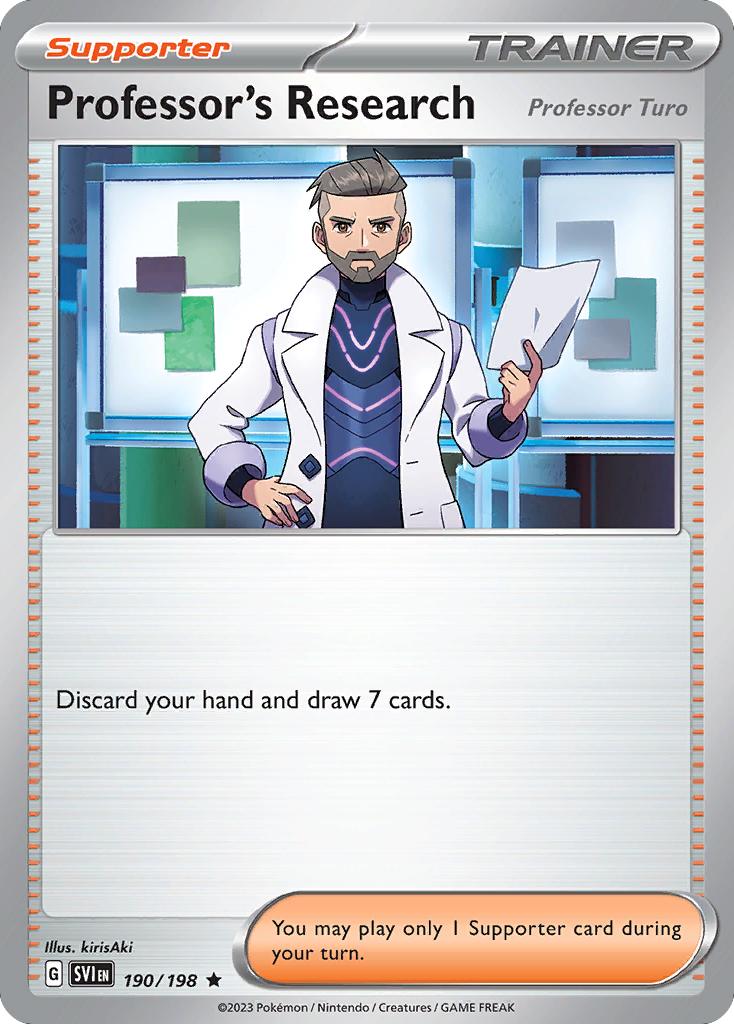 Professor's Research (Professor Turo) (190/198) - Scarlet & Violet Pokémon Card