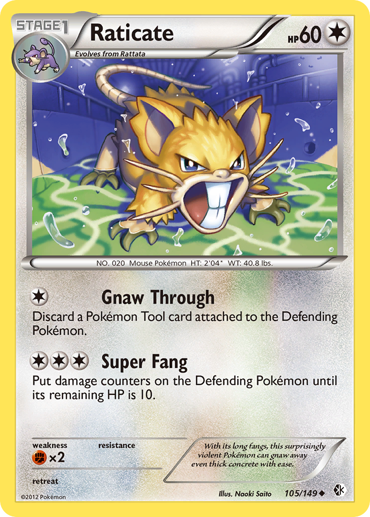 Raticate (105/149) - Boundaries Crossed Pokémon Card