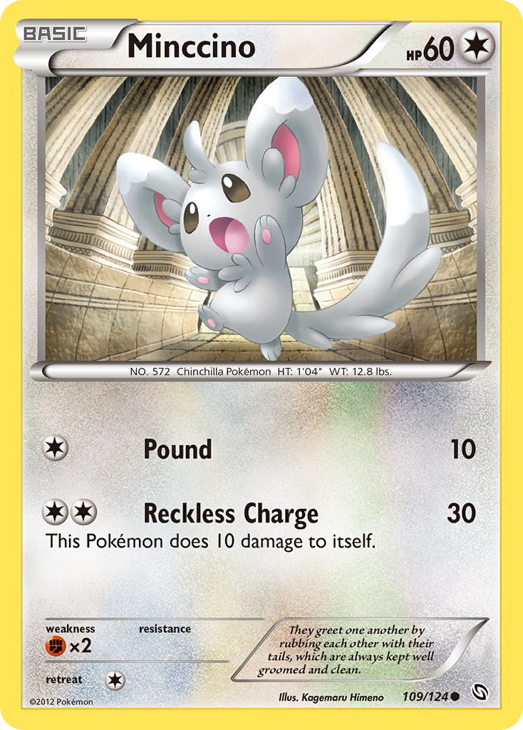 Minccino (109/124) - Dragons Exalted Pokémon Card