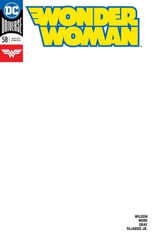 Wonder Woman #58 (Blank Variant Cover)