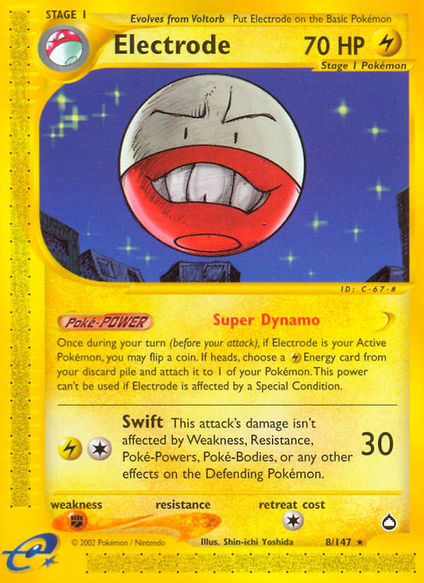 Electrode (8/147) - Aquapolis Pokémon Card