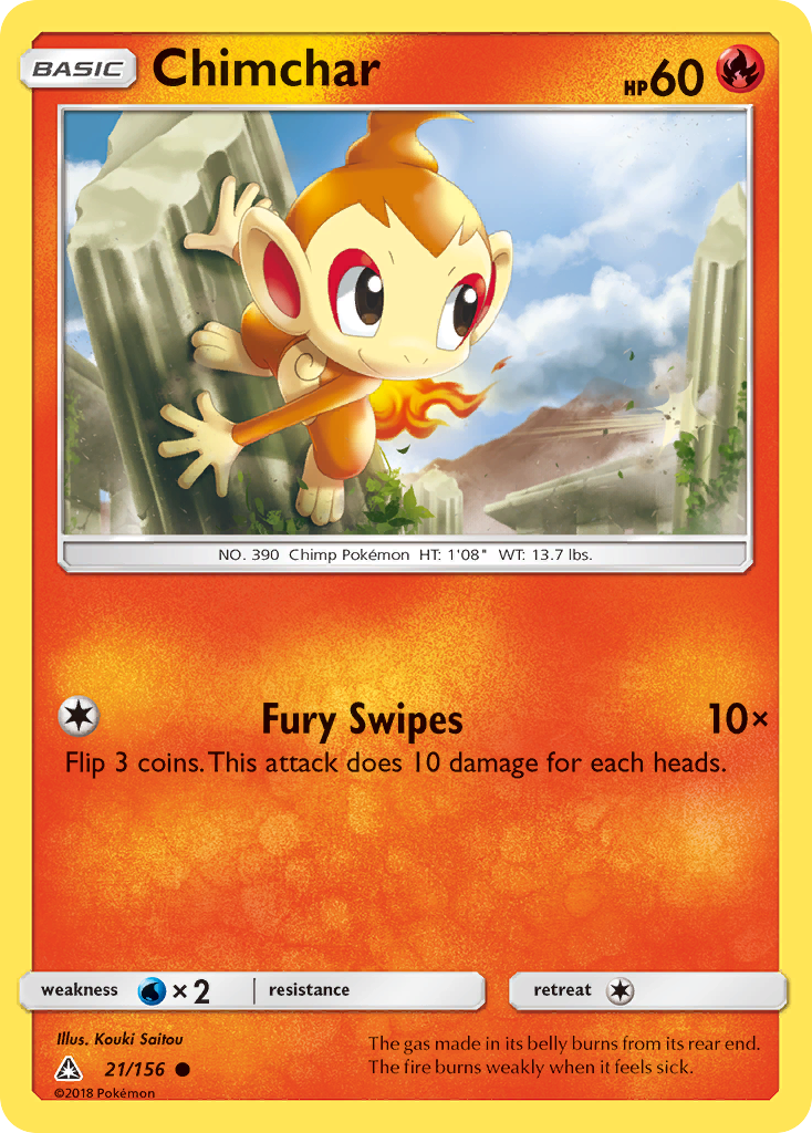 Chimchar (21/156) - Ultra Prism Pokémon Card