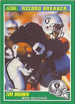 Tim Brown 1989 Score #328 Sports Card