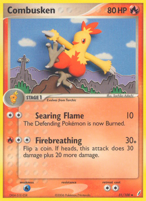 Combusken (31/100) - Crystal Guardians (Reverse Holo)