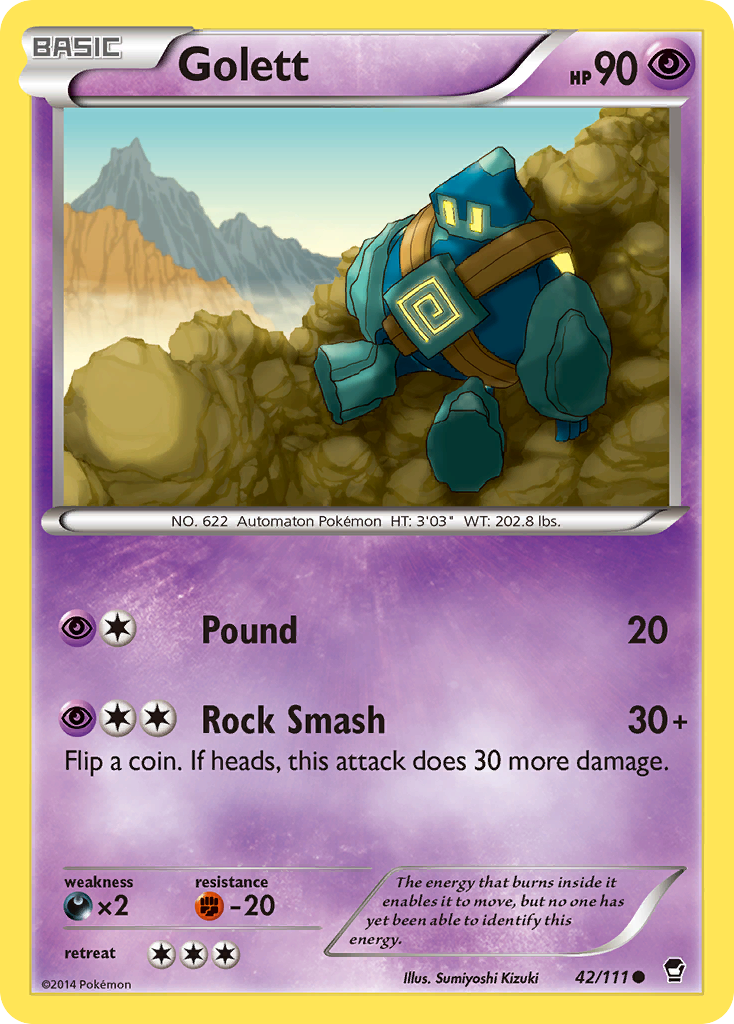 Golett (42/111) - Furious Fists Pokémon Card