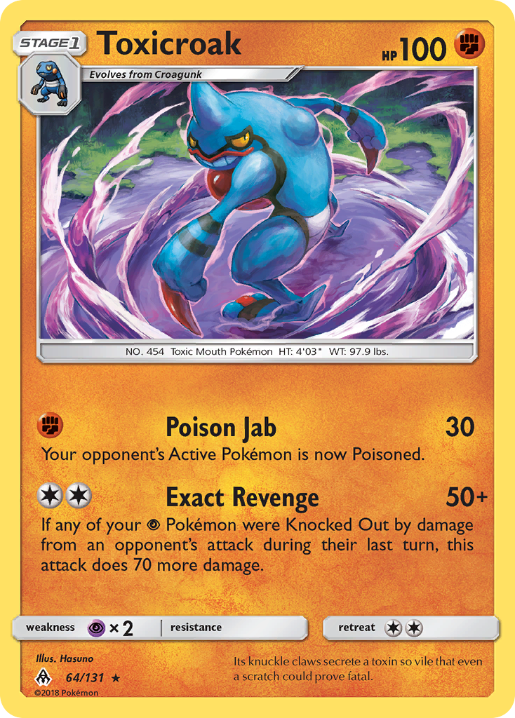 Toxicroak (64/131) - Forbidden Light Pokémon Card