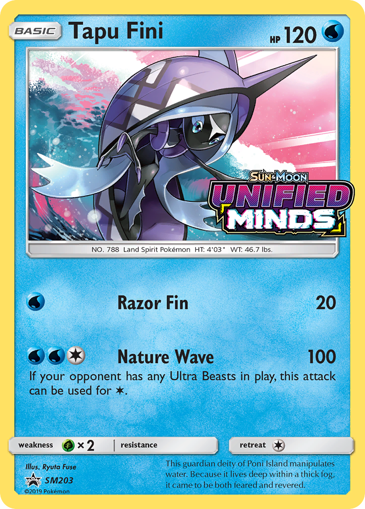 Tapu Fini (SM203) - SM Black Star Promos Pokémon Card