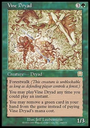 Vine Dryad (Mercadian Masques) Trading Card