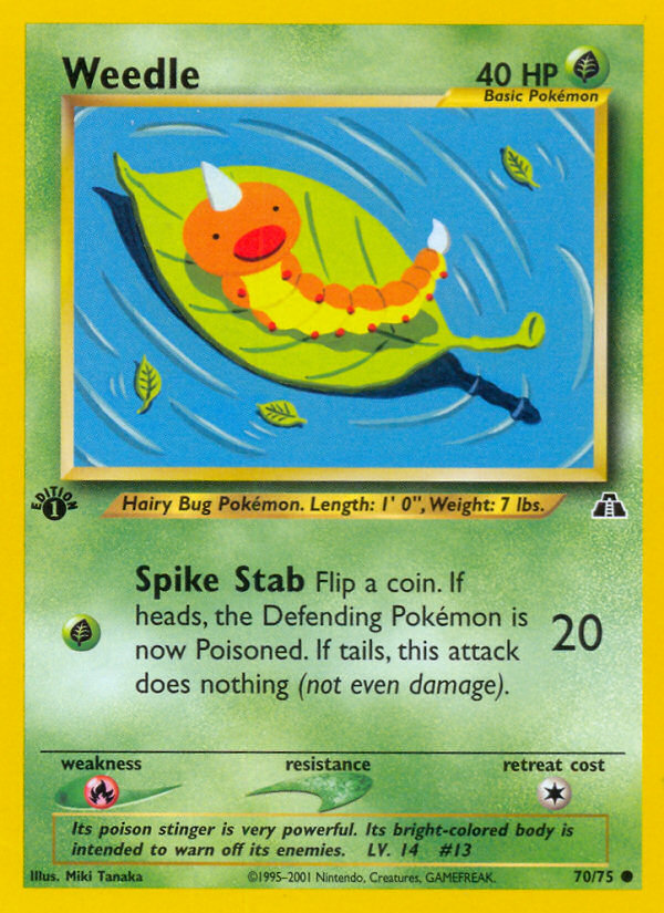 Weedle (70/75) - Neo Discovery Pokémon Card