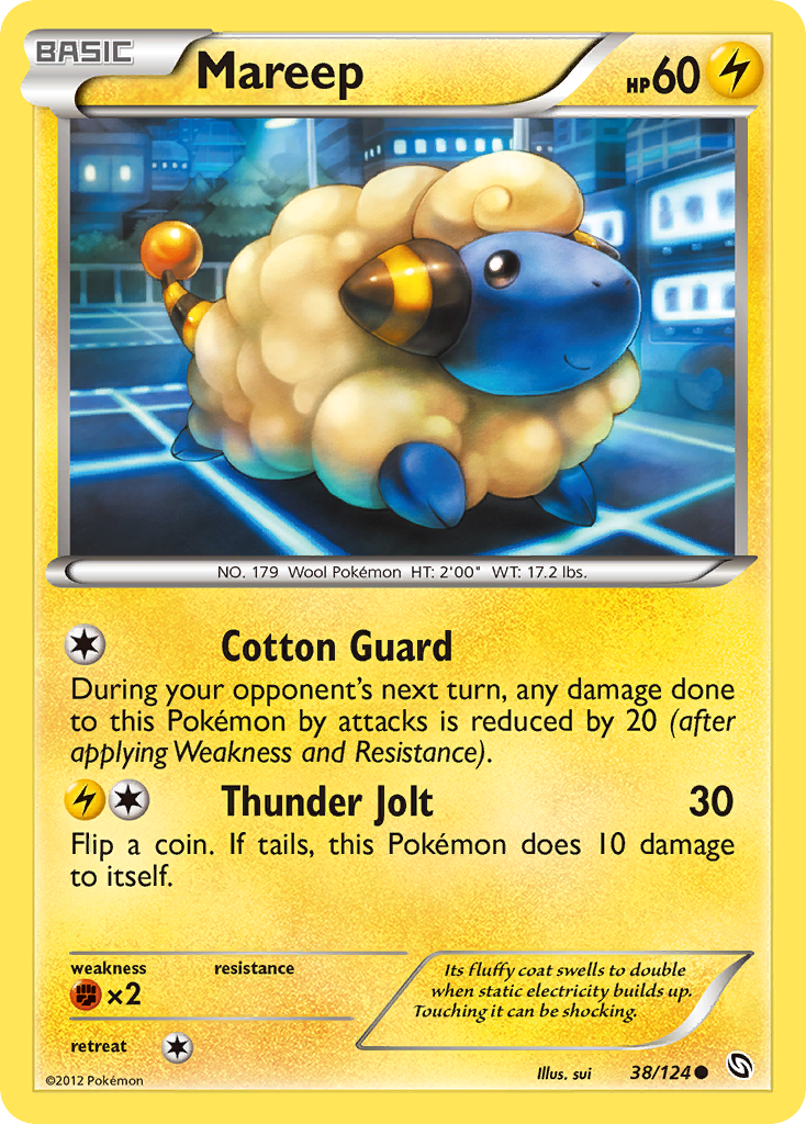 Mareep (38/124) - Dragons Exalted Pokémon Card