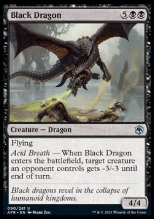 Black Dragon (Dungeons & Dragons: Adventures in the Forgotten Realms) Trading Card