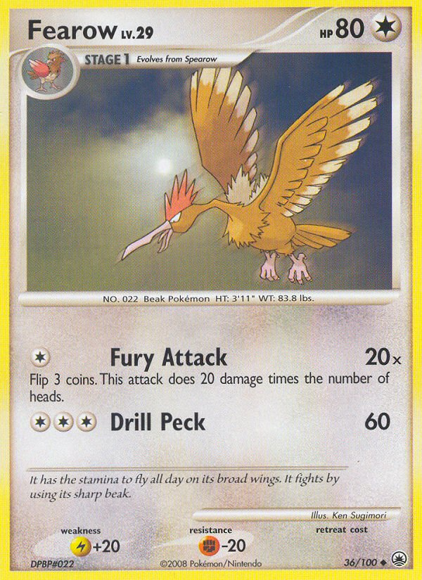 Fearow (36/100) - Majestic Dawn Pokémon Card