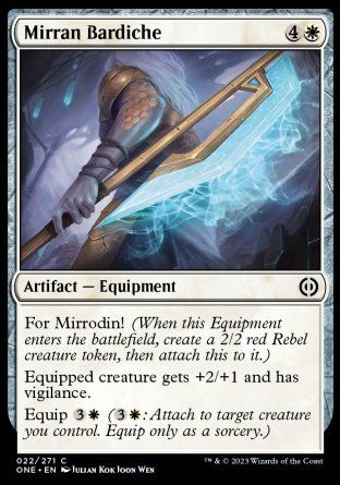 Mirran Bardiche (Phyrexia: All Will Be One) Trading Card