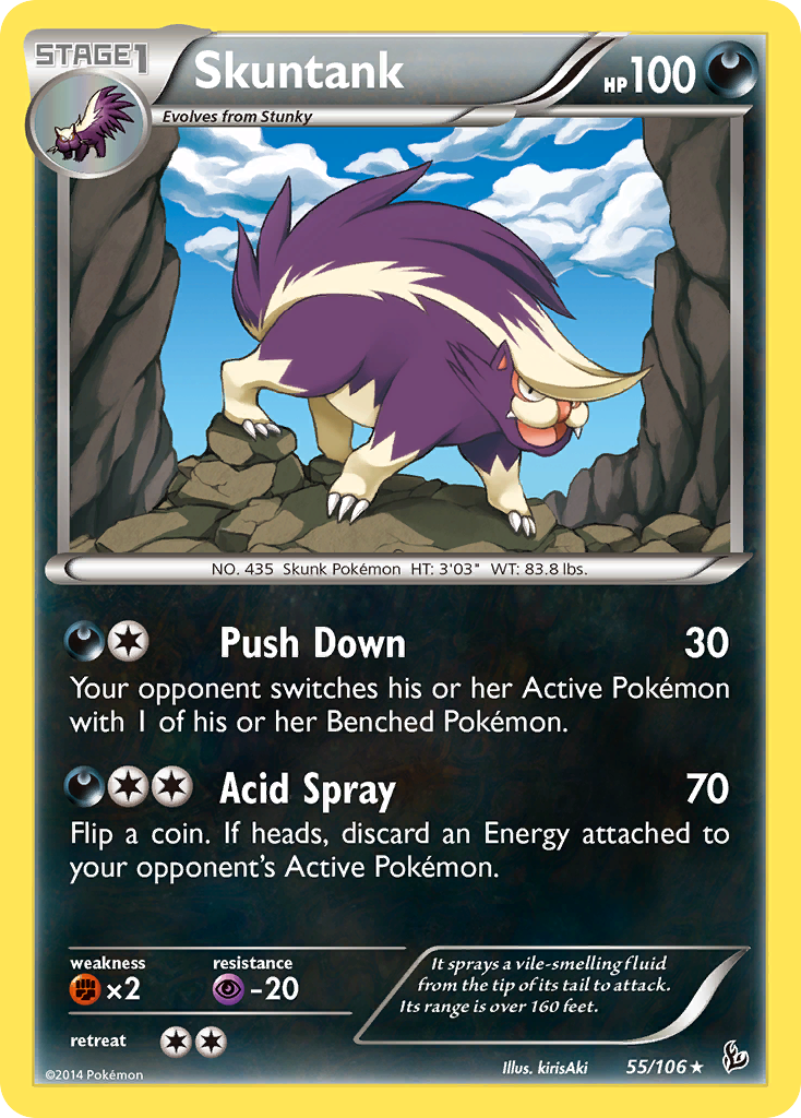 Skuntank (55/106) - Flashfire Pokémon Card