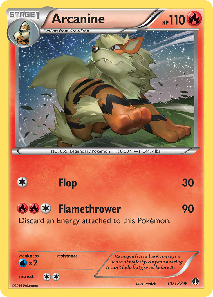 Arcanine (11/122) - BREAKpoint Pokémon Card