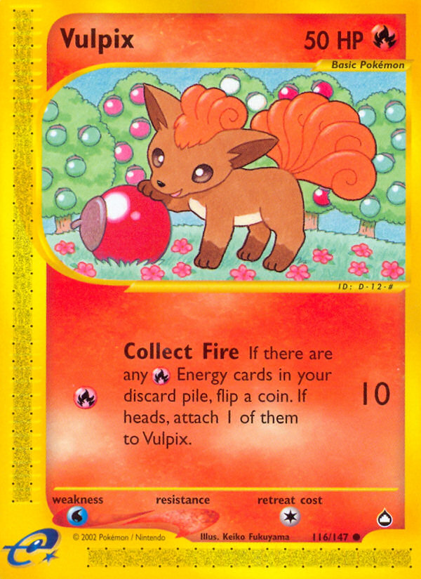 Vulpix (116/147) - Aquapolis Pokémon Card