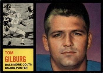 Tom Gilburg 1962 Topps #7 Sports Card