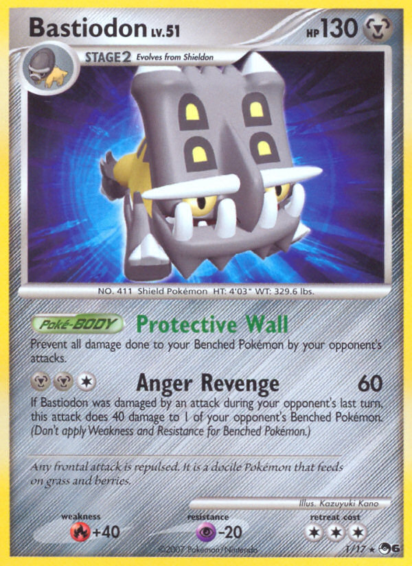 Bastiodon (1/17) - POP Series 6 Pokémon Card