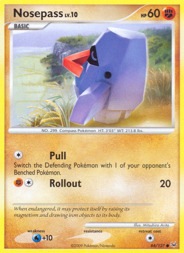 Nosepass (84/127) - Platinum Pokémon Card