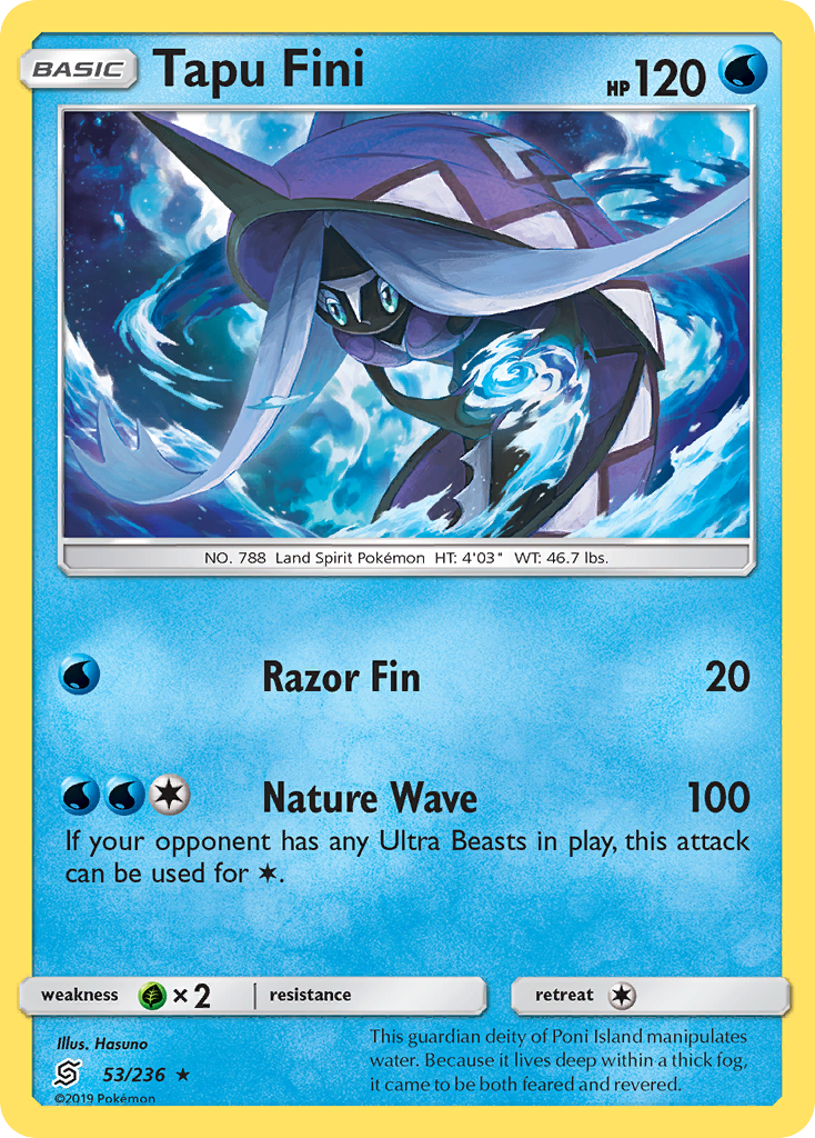 Tapu Fini (53/236) - Unified Minds Pokémon Card