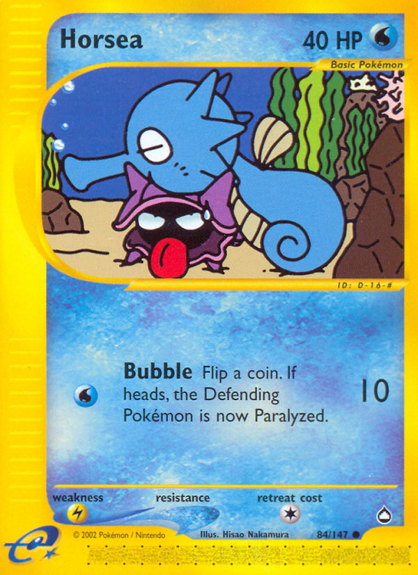 Horsea (84/147) - Aquapolis Pokémon Card