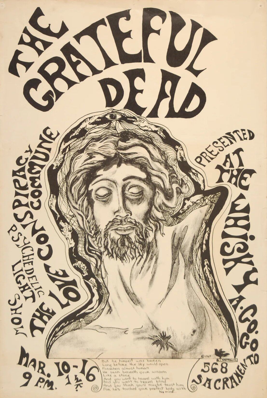 Grateful Dead Whisky A Go Go 1967 Concert Poster