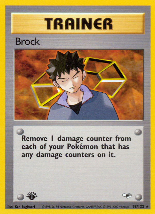 Brock (Trainer) (98/132) - Gym Heroes (1st Edition) Pokémon Card